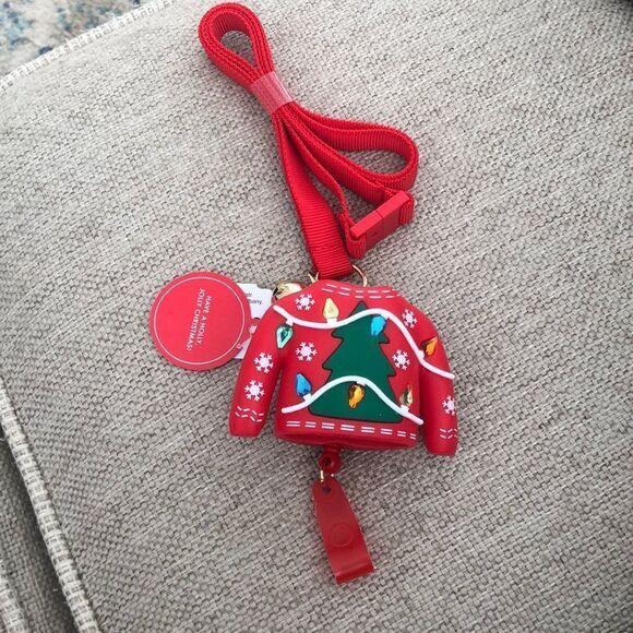 New CHRISTMAS 🎄 POCKETBAC HOLDER Lanyard Sweater with bell - Picture 1 of 5